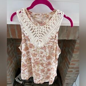 Maurice’s Bohemian Crocheted Tank Top size Medium